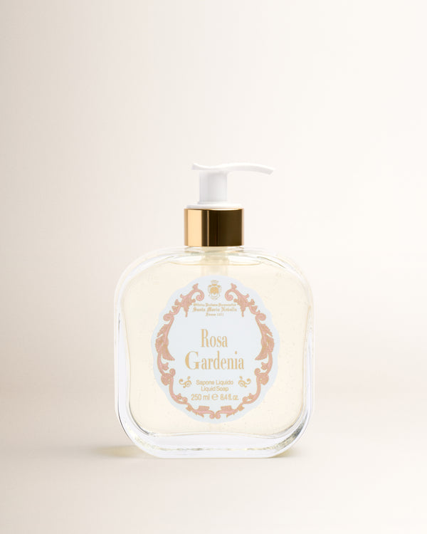 Rosa Gardenia Glass Liquid Soap
