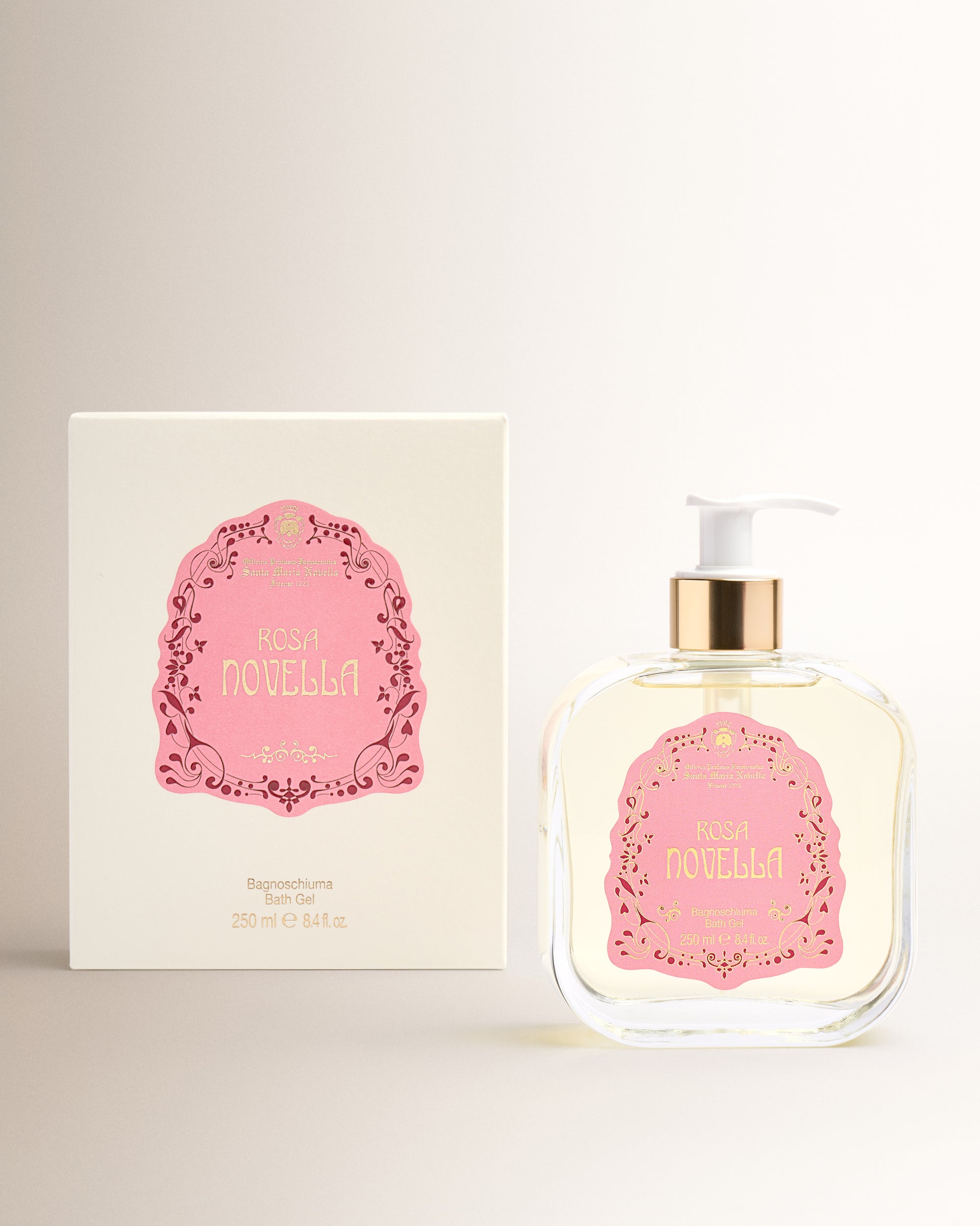 Rosa Novella Glass Bath Gel