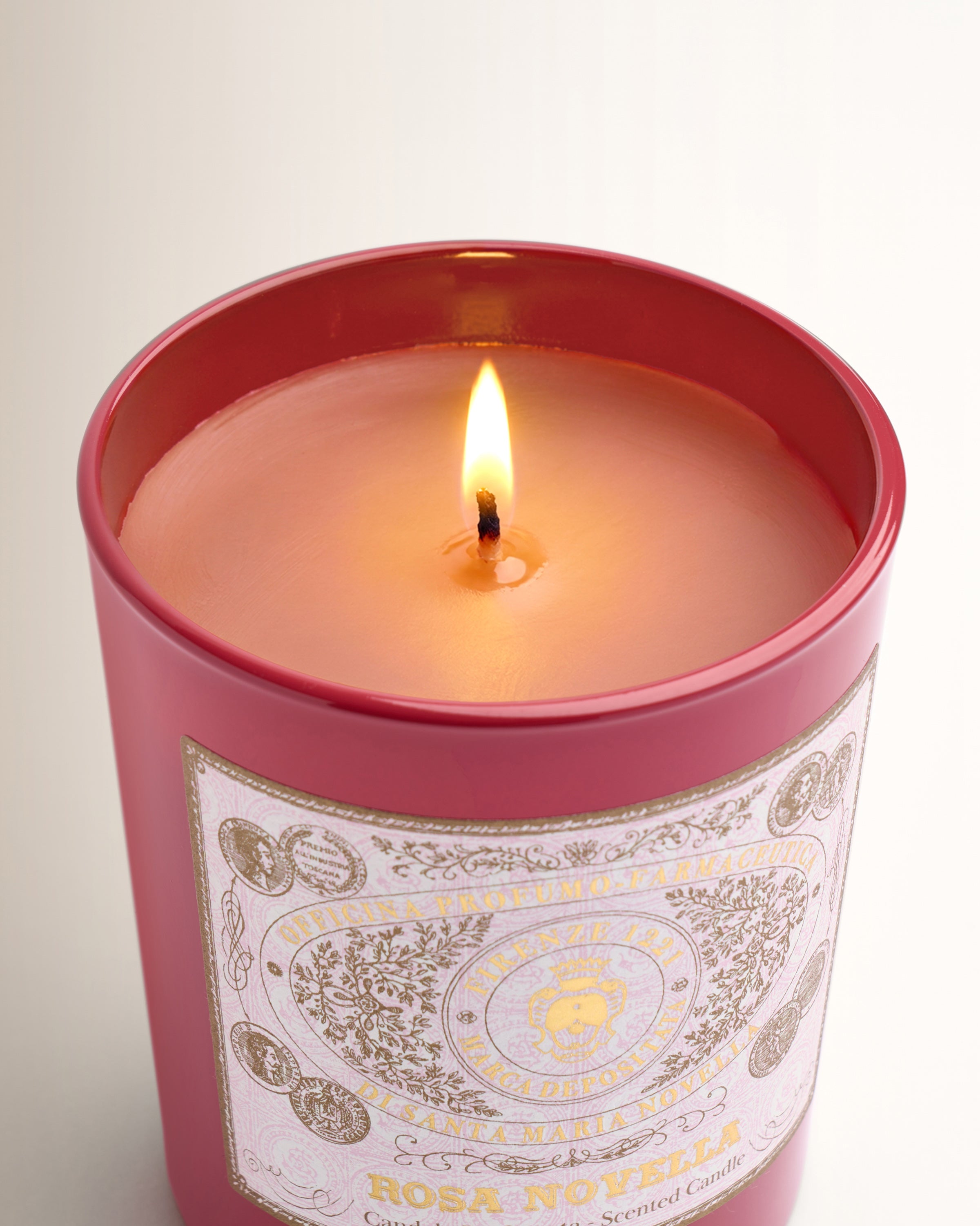 Rosa Novella Glass Candle