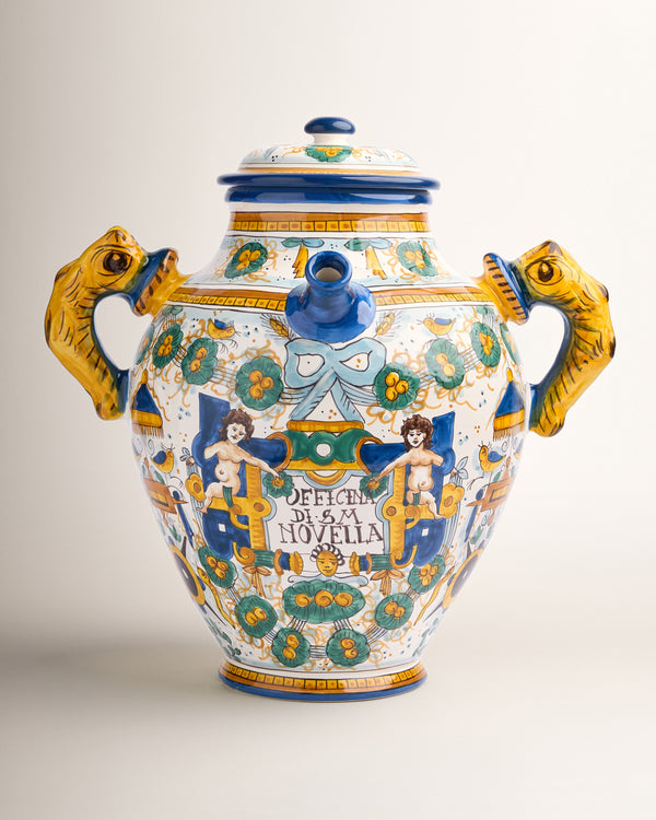 Ceramic Pharmacy Jar, Square Cartouche