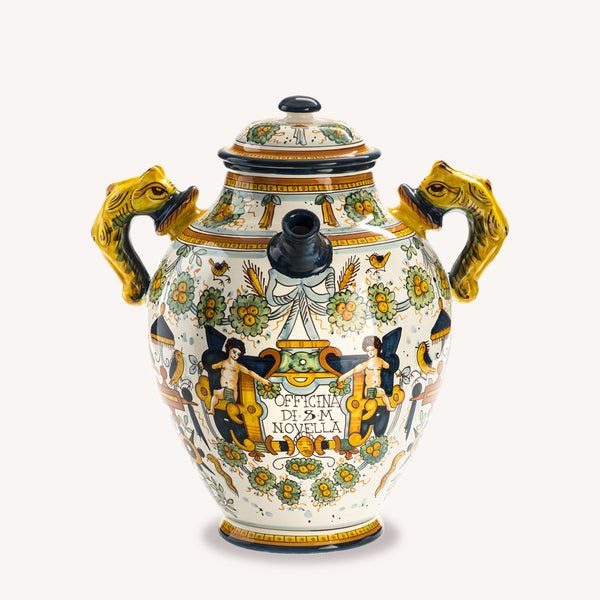 Ceramic Vase With Square Decoration